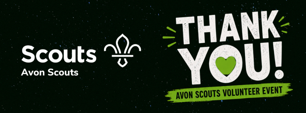 AD Avon scouts volunteer event banner